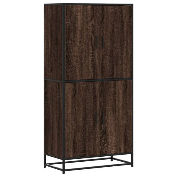 vidaXL Buffet haut chêne marron 68x35x139 cm bois d'ingénierie