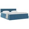 vidaXL Lit de Rangement avec matelas Bleu fonc&eacute; 90 x 200 cm