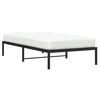 vidaXL Cadre de lit m&eacute;tal sans matelas noir 100x190 cm