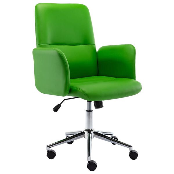 vidaXL Chaise de bureau Similicuir Vert