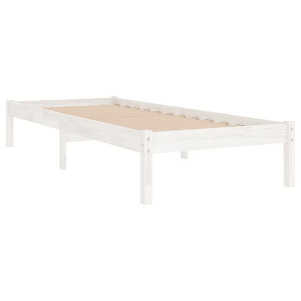vidaXL Cadre de lit sans matelas blanc bois massif 100x200 cm