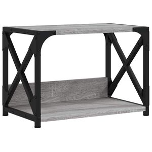 vidaXL Support d'imprimante &agrave; 2 niveaux Sonoma gris 44x26x31,5 cm