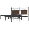 vidaXL Cadre de lit sans matelas ch&ecirc;ne marron 120x190 cm