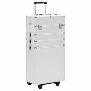 vidaXL Chariot de maquillage Aluminium Argent&eacute;
