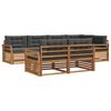 vidaXL Ensemble de canap&eacute;s d'ext&eacute;rieur 7 pc Naturel et Anthracite