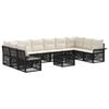 vidaXL Ensemble de canap&eacute; de jardin 11 pc 10 place Noir polyrotin