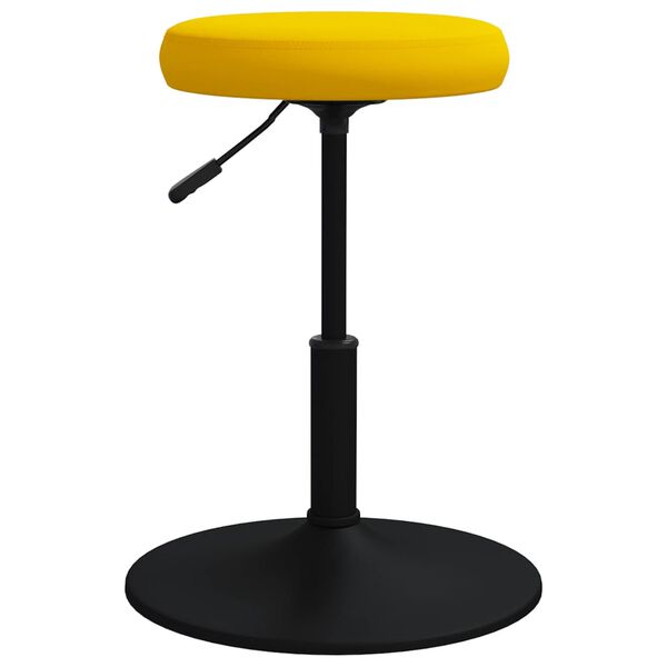 vidaXL Chaise de salle &agrave; manger Jaune moutarde Velours
