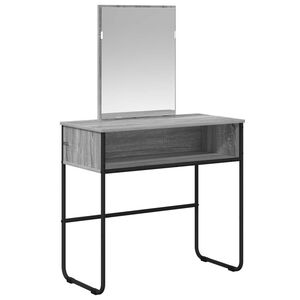 vidaXL Table de Toilette avec &eacute;tag&egrave;re Sonoma gris 81 x 40 x 131 cm