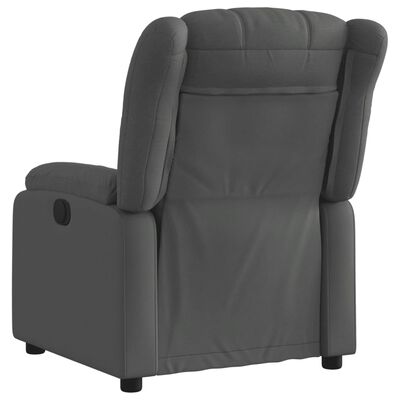 vidaXL Fauteuil inclinable électrique Gris foncé Tissu