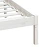 vidaXL Cadre de lit sans matelas blanc bois massif