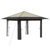 vidaXL Abri de jardin sans paroi Cr&egrave;me et Anthracite