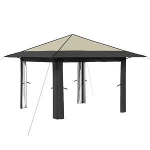 vidaXL Abri de jardin sans paroi Cr&egrave;me et Anthracite