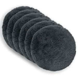 vidaXL Coussin avec oreiller HEERLEN 6 pi&egrave;ces Anthracite Fleece PV