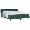 vidaXL Lit &agrave; ressorts avec matelas Vert fonc&eacute; 200 x 180 cm Polyester