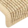 vidaXL Tapis d'escalier 15 pi&egrave;ces 65 x 21 x 4 cm Beige clair Demi-rond Grand
