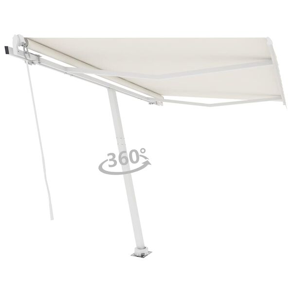vidaXL Auvent automatique sur pied 300x250 cm Cr&egrave;me