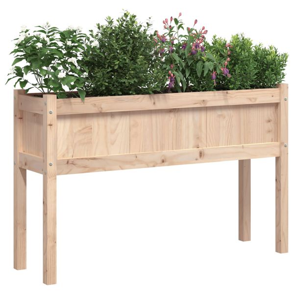 vidaXL Jardinières avec pieds 110x31x70 cm bois de pin massif