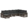 vidaXL Ensemble de canap&eacute; de jardin 8 pcs Gris et Gris fonc&eacute; polyrotin
