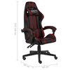 vidaXL Fauteuil de jeux vid&eacute;o Noir et rouge bordeaux Similicuir