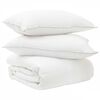 vidaXL Ensemble de Duvet Blanc 200 x 200 cm Polyester, Bambou