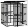 vidaXL Chenil d'ext&eacute;rieur avec toit pour chiens Acier 3,69 m&sup2;