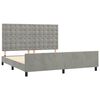 vidaXL Cadre de lit sans matelas gris clair velours