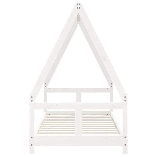 vidaXL Cadre de lit pour enfant blanc 80x160 cm bois de pin massif