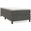 vidaXL Sommier &agrave; lattes de lit et matelas Gris fonc&eacute; 80x200 cm Velours