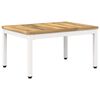 vidaXL Table basse Blanc 49 x 68,5 x 36 cm Bois d'Acacia Massif