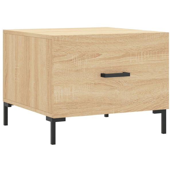vidaXL Table basse Ch&ecirc;ne sonoma 50x50x40 cm Bois d'ing&eacute;nierie