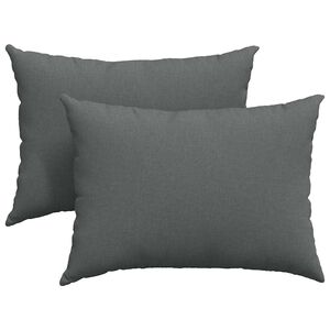 vidaXL Coussins de canap&eacute; 2 pcs Gris fonc&eacute; 70 x 50 cm tissu