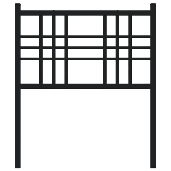 vidaXL Tête de lit métal noir 80 cm