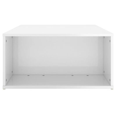 vidaXL Table basse blanc brillant 90x67x33 cm bois d'ingénierie
