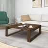 vidaXL Table basse Ch&ecirc;ne marron 100x100x35 cm Bois d'ing&eacute;nierie
