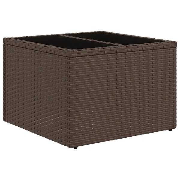 vidaXL Salon de jardin 10 pcs avec coussins marron r&eacute;sine tress&eacute;e