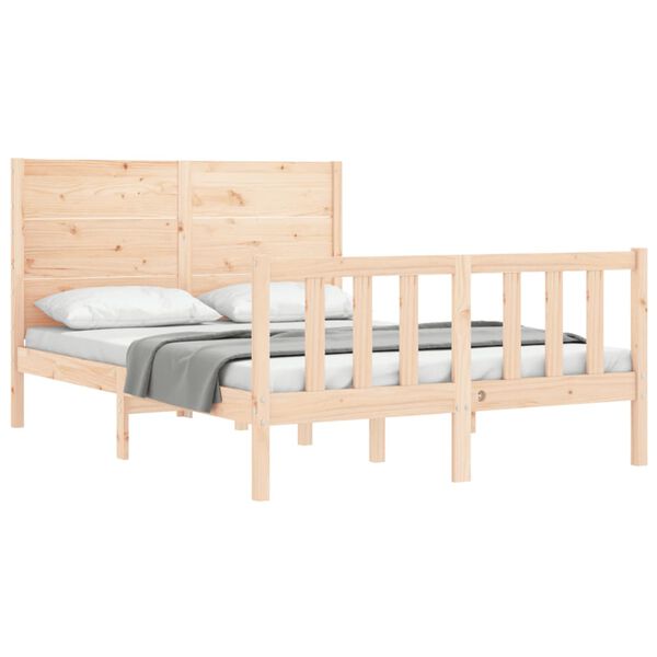 vidaXL Cadre de lit sans matelas bois de pin massif