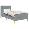 vidaXL Cadre de lit Gris clair 90 x 200 cm Polyester