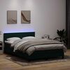 vidaXL Sommier &agrave; lattes de lit et matelas et LED vert fonc&eacute; 160x220cm velours