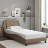 vidaXL Cadre de lit sans matelas Zadar cappuccino 80x200 cm similicuir