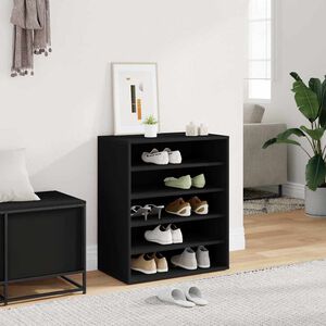 vidaXL Armoire &agrave; chaussures Noir 60x35x70 cm Bois d&rsquo;ing&eacute;nierie