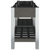 vidaXL Lit sur&eacute;lev&eacute; de jardin avec &eacute;tag&egrave;re Gris 150x50x75 cm WPC