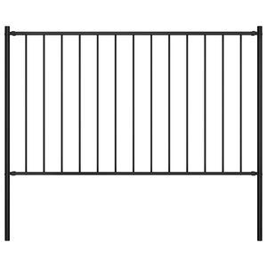 vidaXL Panneau de cl&ocirc;ture Woerden avec poteaux en acier 1,7&nbsp;x&nbsp;1,25&nbsp;m noir