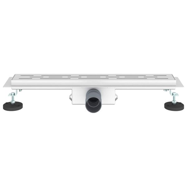 vidaXL Drain de Douche avec Design Lin&eacute;aire Argent&eacute; 50 cm