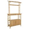 vidaXL Table de bar ext&eacute;rieure Naturel 110 x 50 x 210 cm Bambou