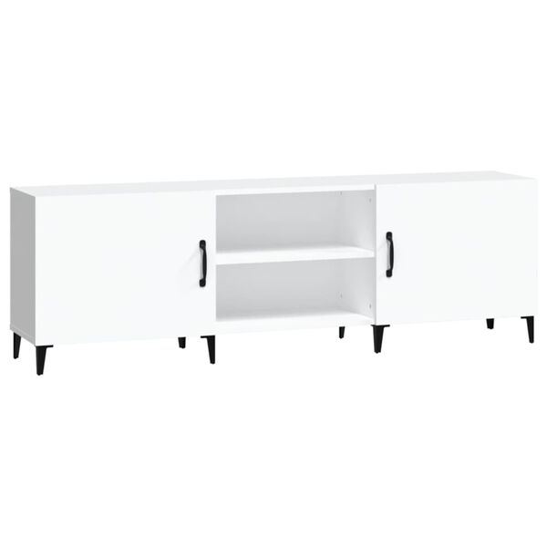 vidaXL Meuble TV blanc 150x30x50 cm bois d'ing&eacute;nierie
