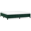 vidaXL Cadre de lit sans matelas vert fonc&eacute; 200x200 cm velours