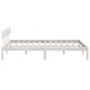 vidaXL Cadre de lit sans matelas blanc bois massif