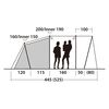 Outwell Tente tunnel Ashwood 5 5 personnes 3 pi&egrave;ces b&acirc;che fonc&eacute;e