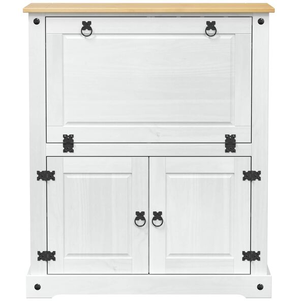 vidaXL Cabinet &agrave; vin Blanc 97 x 45 x 114 cm Pin massif