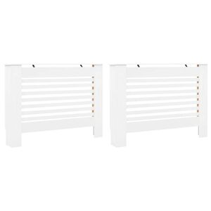 vidaXL Cache-radiateurs 2 pcs Blanc 112x19x81,5 cm MDF